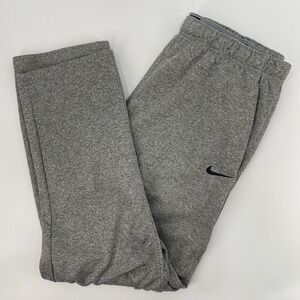 Nike Therma FIT Training Pants Mens XXL Gray Fleece Joggers Athletic Open Hem
